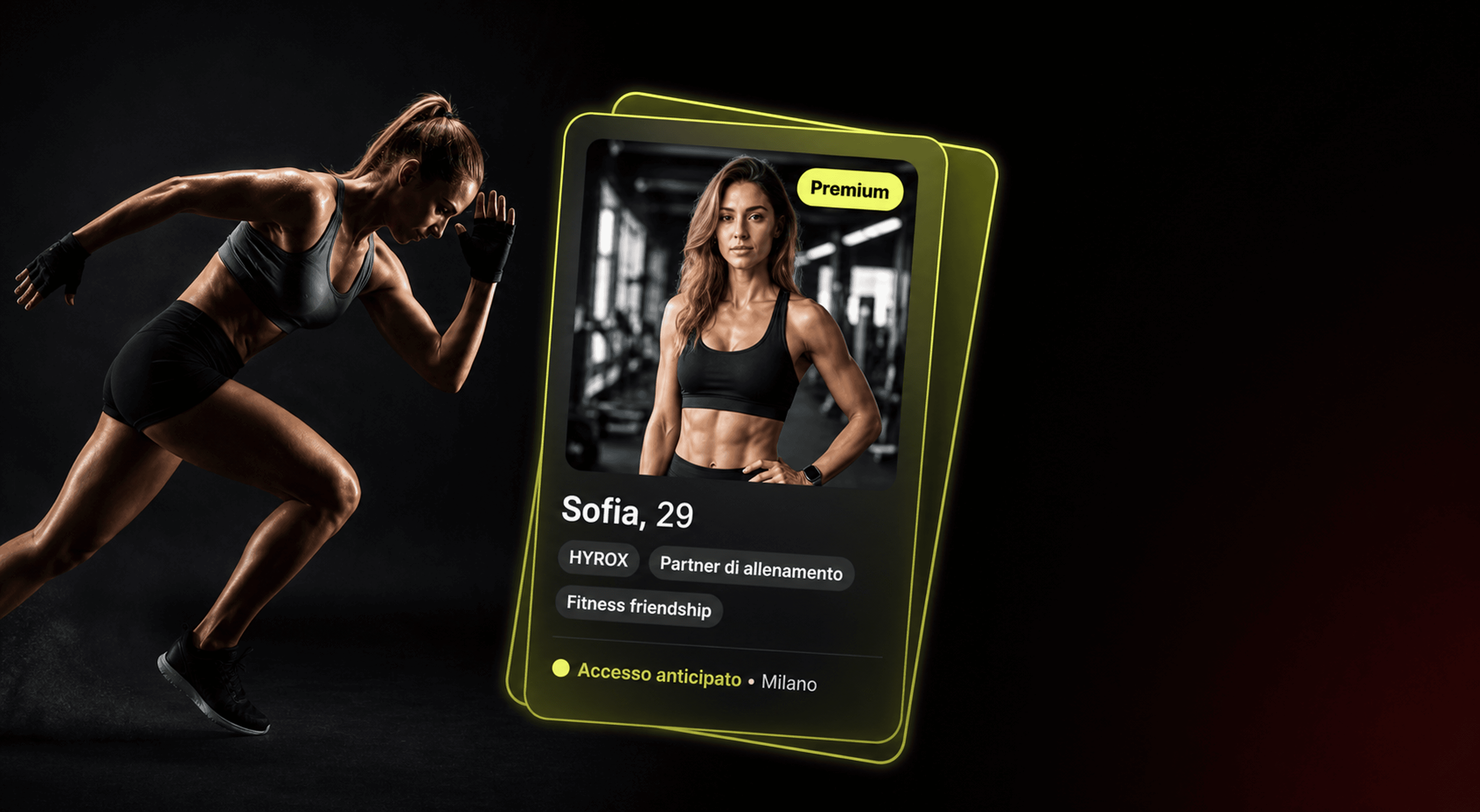 FitCupid profile cards for training partners